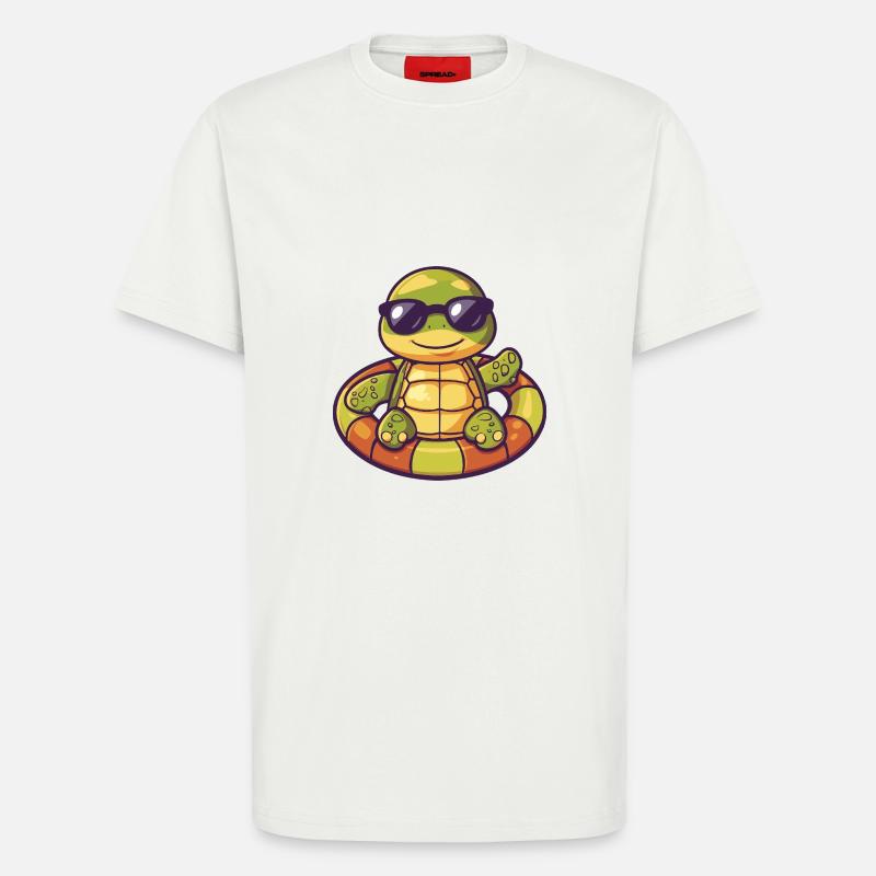 Turtle Comic Cool - T-Shirt - made by SPREAD - OFF WHITE