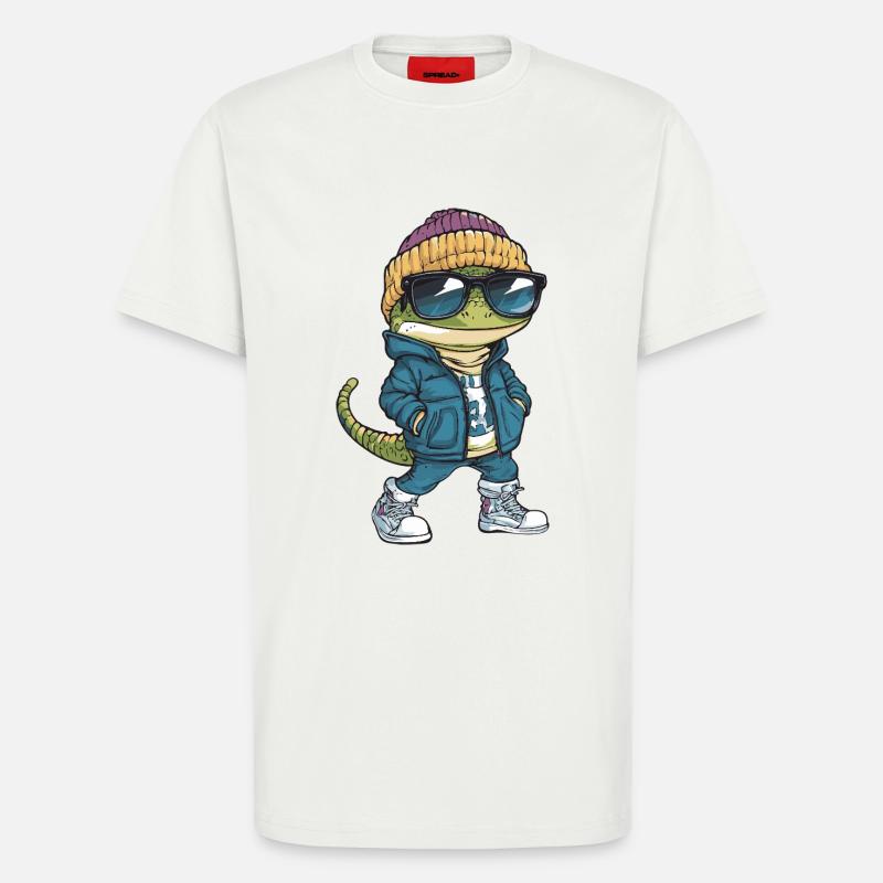 Lizard Cool Comic - T-Shirt - made by SPREAD - OFF WHITE
