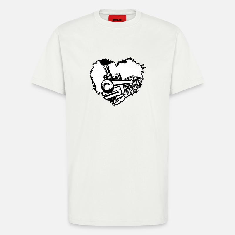 Railway train driver railway station railway worker - T-Shirt - made by SPREAD - OFF WHITE
