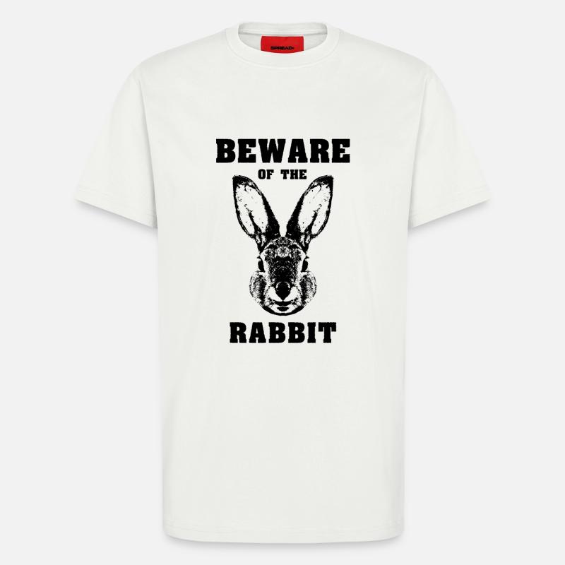 Caution rabbit rabbit - T-Shirt - made by SPREAD - OFF WHITE