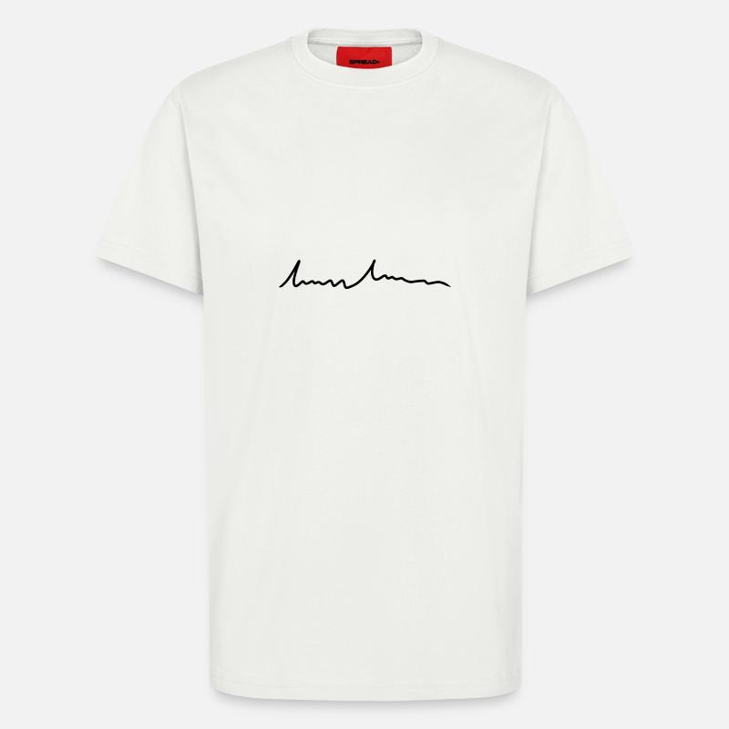 Line Font Text Grass - T-Shirt - made by SPREAD - OFF WHITE