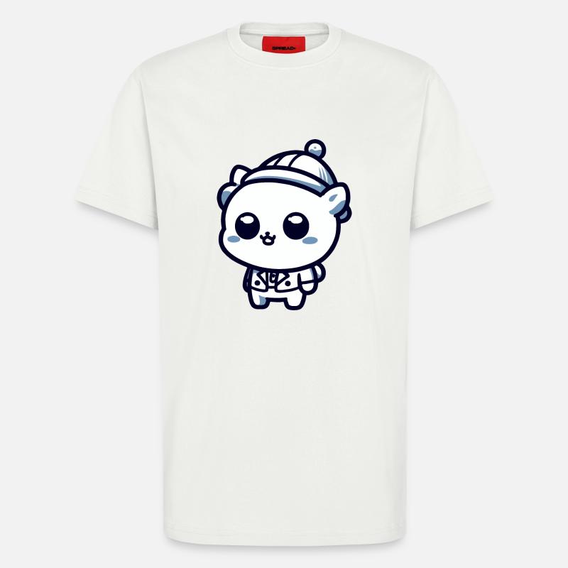Süßes Kätzchen in Winterkleidung - T-Shirt - made by SPREAD - OFF WHITE