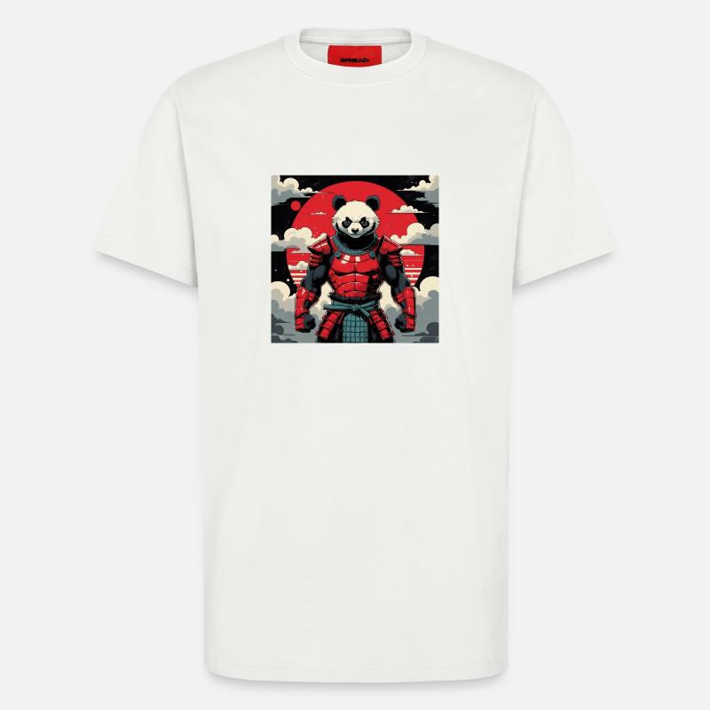 Samurai Panda Krieger - T-Shirt - made by SPREAD - OFF WHITE