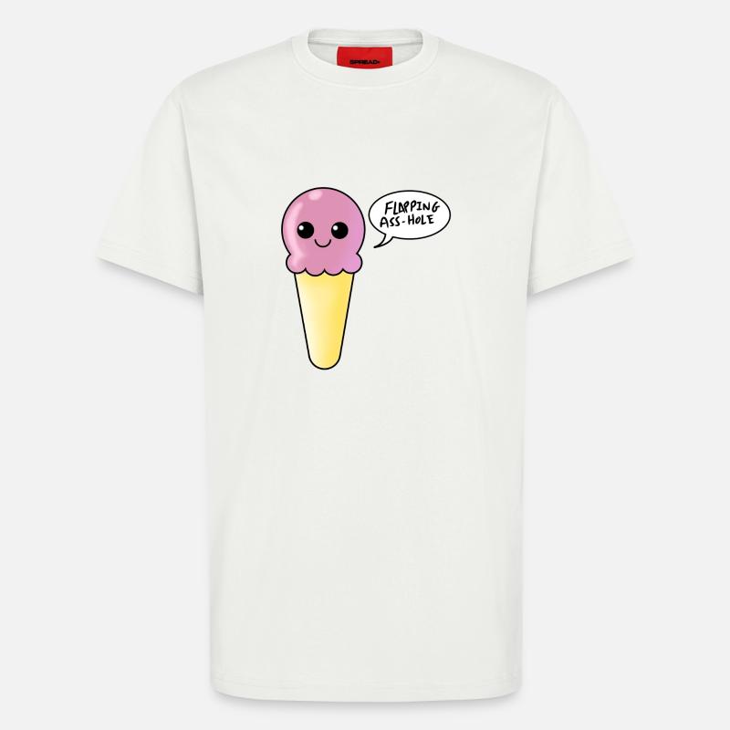 Erdbeer-Eiscreme-Flapping-Arschloch - T-Shirt - made by SPREAD - OFF WHITE