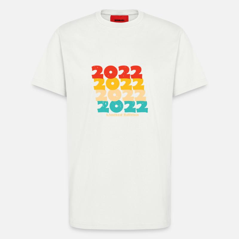 2022 : Edition Limitée - 2e anniversaire - T-shirt bio décontracté fabriqué en UE - OFF WHITE