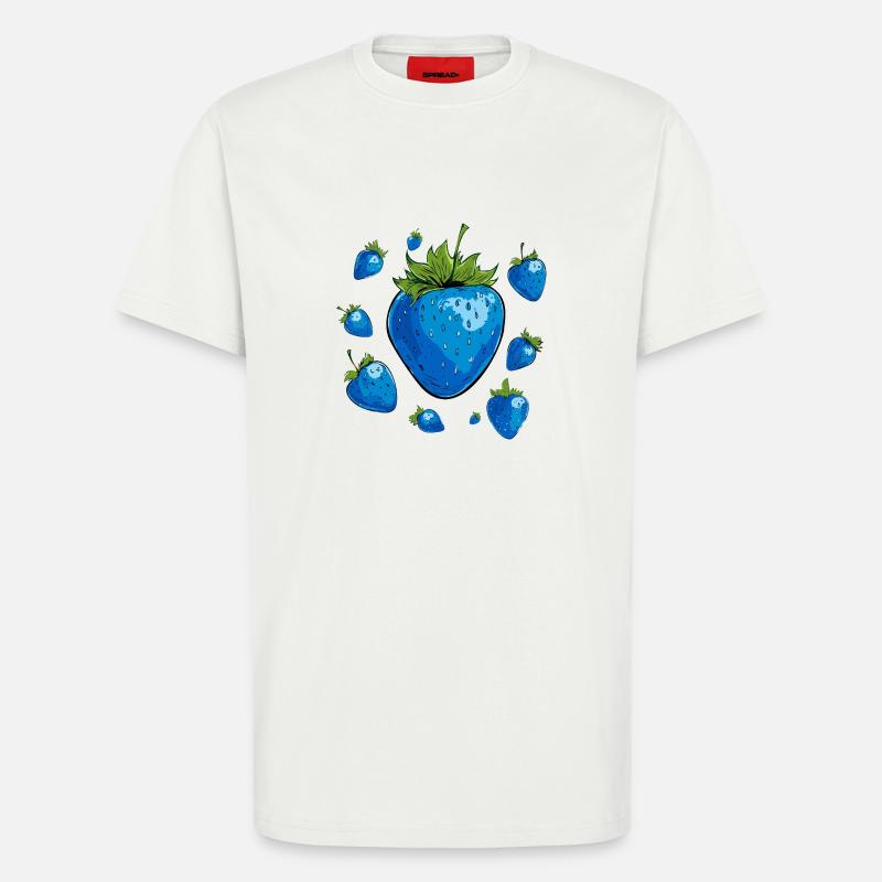 blaue erdbeeren,erdbeere,blaue erdbeere,illu - T-Shirt - made by SPREAD - OFF WHITE