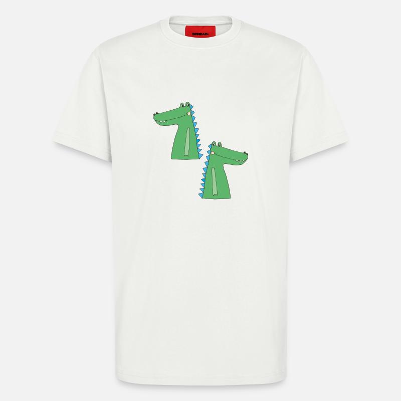 kroko zu zweit - T-Shirt - made by SPREAD - OFF WHITE