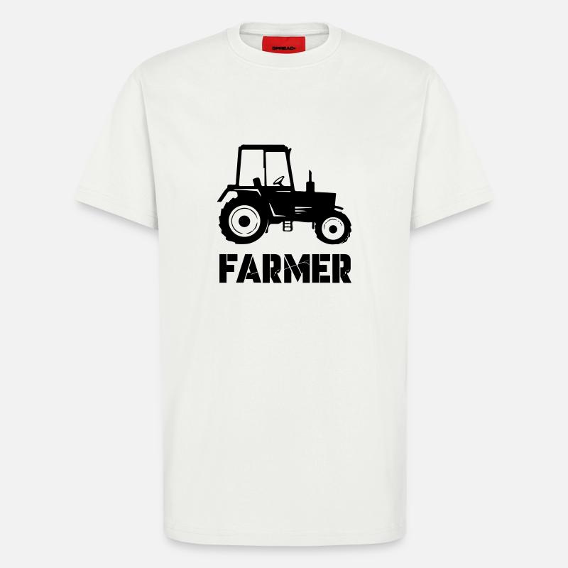 traktor farmer - T-Shirt - made by SPREAD - OFF WHITE