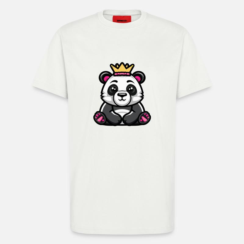 Panda Comic Krone - T-Shirt - made by SPREAD - OFF WHITE