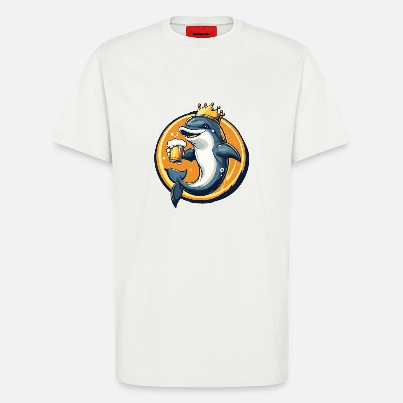 Delfin Bier Comic - T-Shirt - made by SPREAD - OFF WHITE