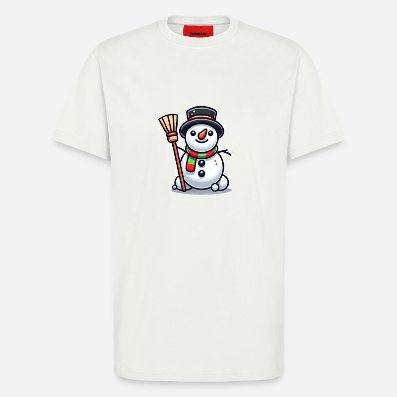 Schneemann Comic - T-Shirt - made by SPREAD - OFF WHITE
