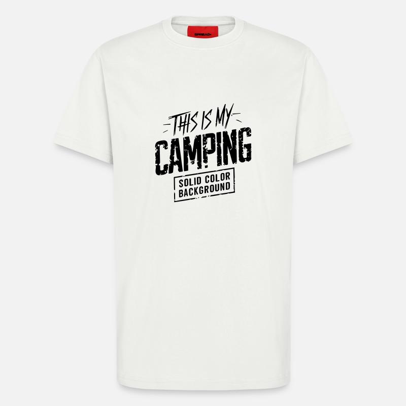 c'est mon camping - T-shirt bio décontracté fabriqué en UE - OFF WHITE