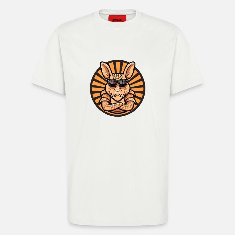 Gürteltier Cool Comic - T-Shirt - made by SPREAD - OFF WHITE
