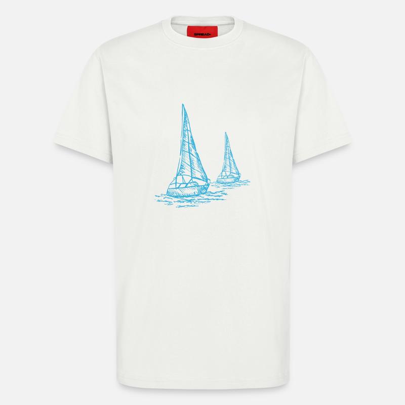 Segelboote Segeln Geschenkidee - T-Shirt - made by SPREAD - OFF WHITE