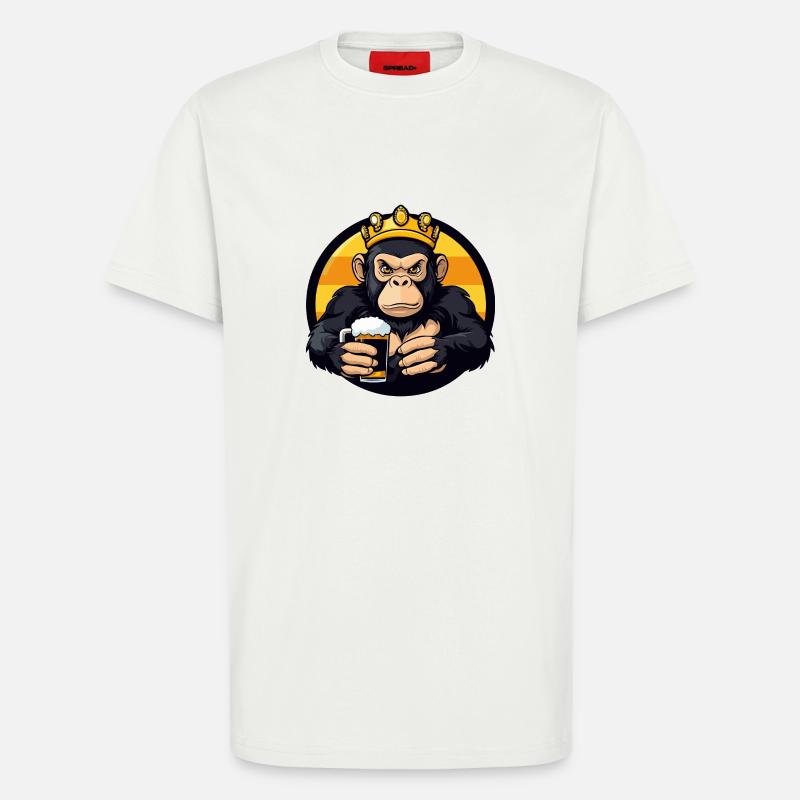 Monkey Beer Comic - T-Shirt - made by SPREAD - OFF WHITE