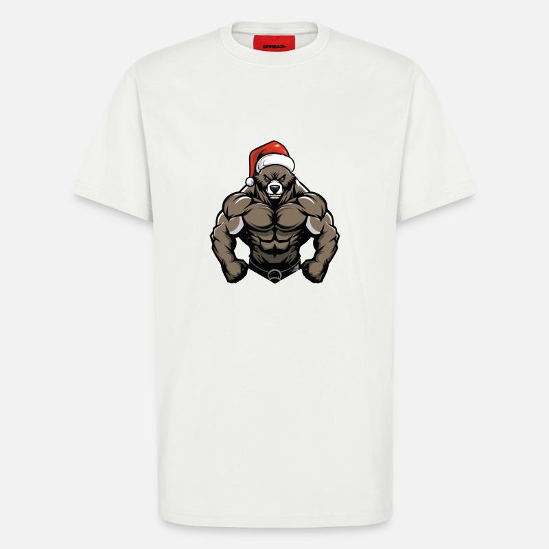 bär weihnachtsmann - T-Shirt - made by SPREAD - OFF WHITE