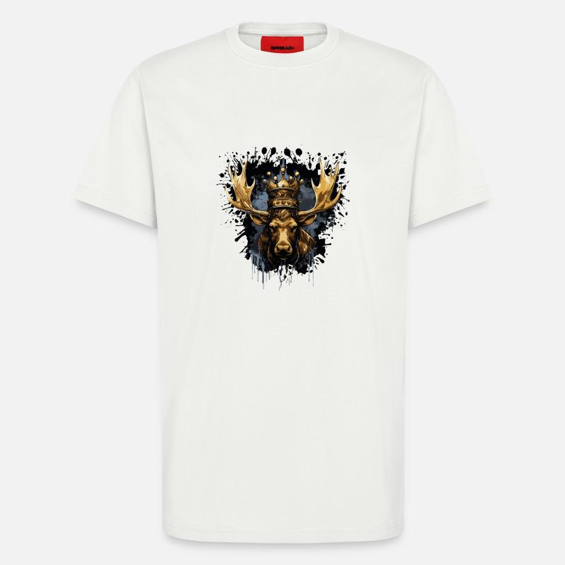 elch krone - T-Shirt - made by SPREAD - OFF WHITE