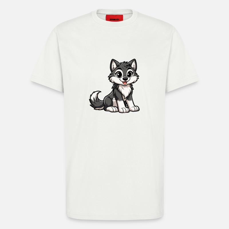 Mädchen-Wolf - T-Shirt - made by SPREAD - OFF WHITE