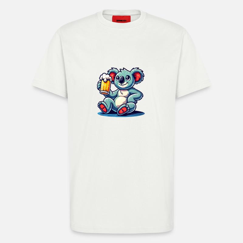 koalabär bier comic - T-Shirt - made by SPREAD - OFF WHITE