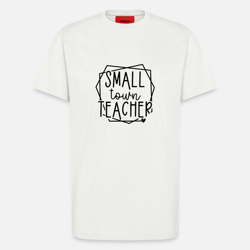 Kleinstadtlehrer Herzgrafik für Pädagogen - T-Shirt - made by SPREAD - OFF WHITE