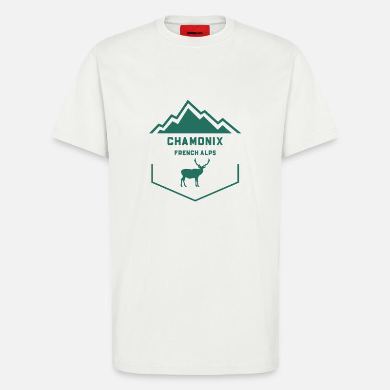 Der Hirsch von Chamonix - T-Shirt - made by SPREAD - OFF WHITE