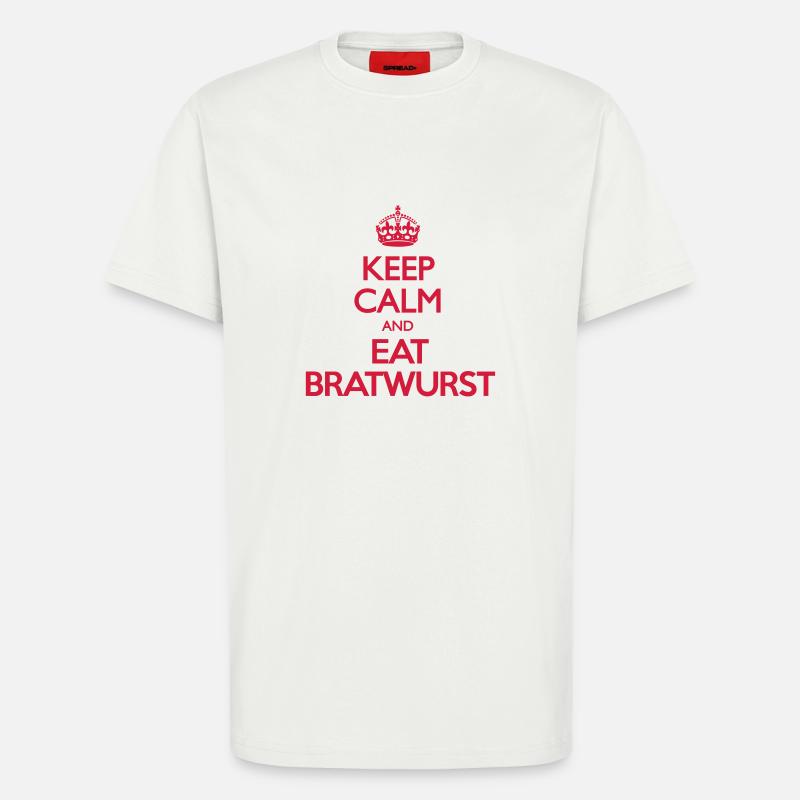 Keep Calm and a Bratwurst - T-Shirt - made by SPREAD - OFF WHITE