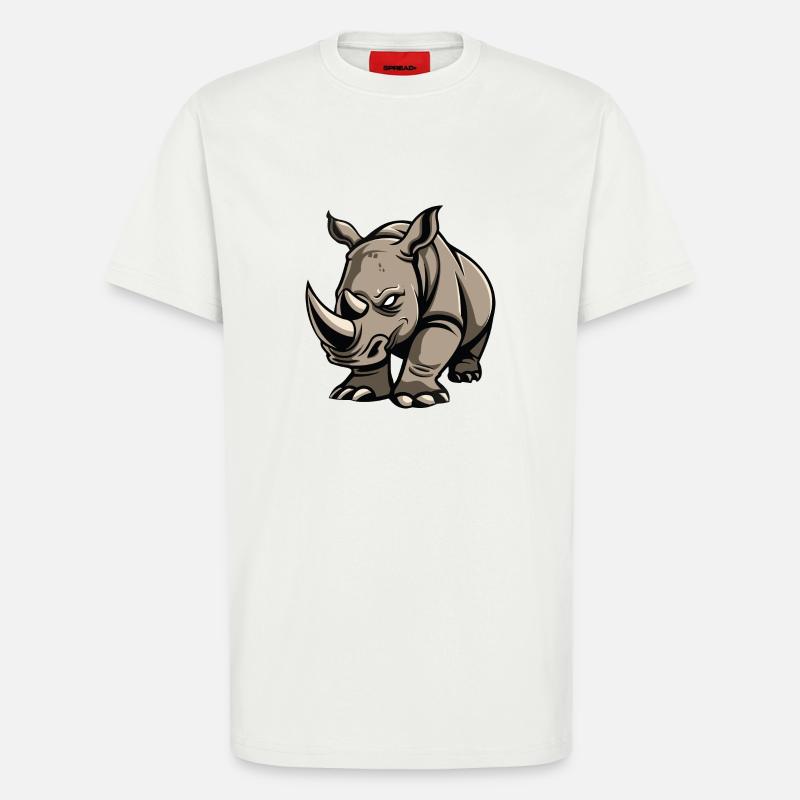 rhinoceros - T-Shirt - made by SPREAD - OFF WHITE