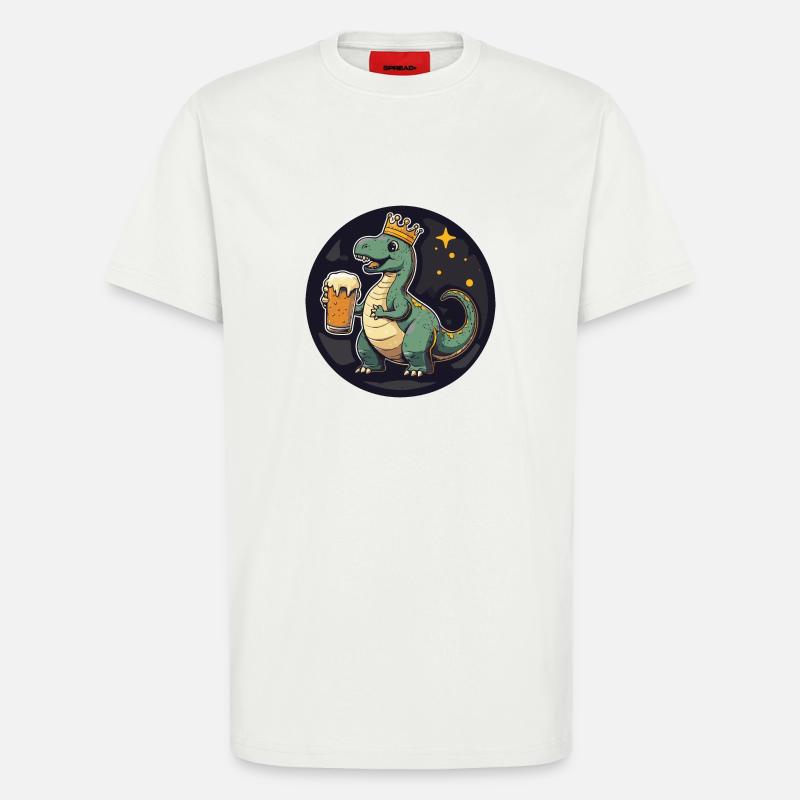 Dinosaurier brontosaurus Bier Comic - T-Shirt - made by SPREAD - OFF WHITE