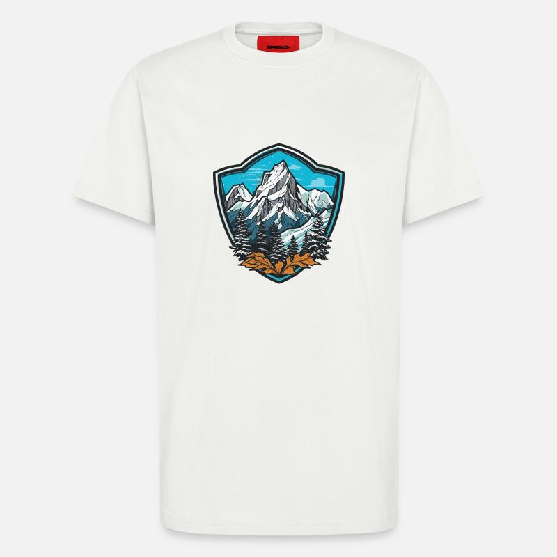 Mountains 1 - T-Shirt - made by SPREAD - OFF WHITE