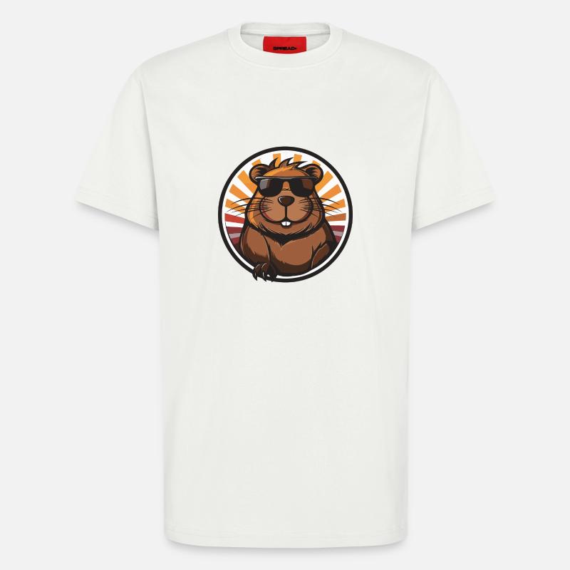 Biber Comic - T-Shirt - made by SPREAD - OFF WHITE