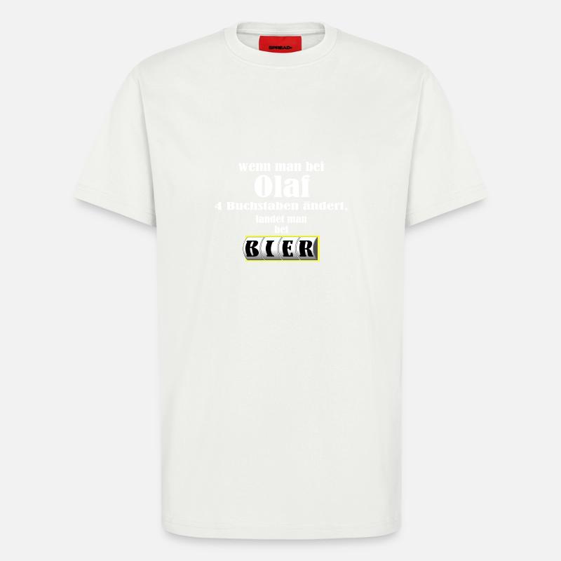 Olaf und Bier - T-Shirt - made by SPREAD - OFF WHITE