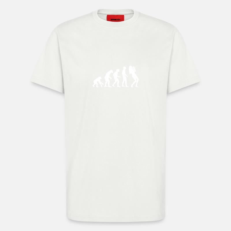 EVOLUTION SINGER! - T-shirt bio décontracté fabriqué en UE - OFF WHITE
