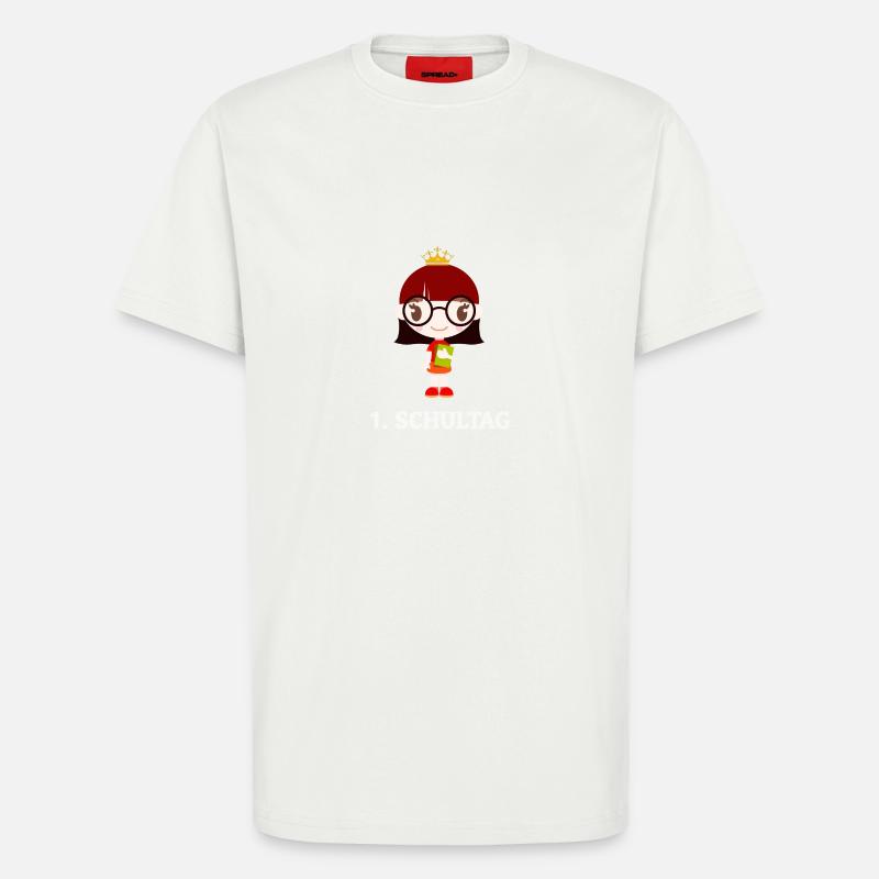 1 jour d'école - T-shirt bio décontracté fabriqué en UE - OFF WHITE
