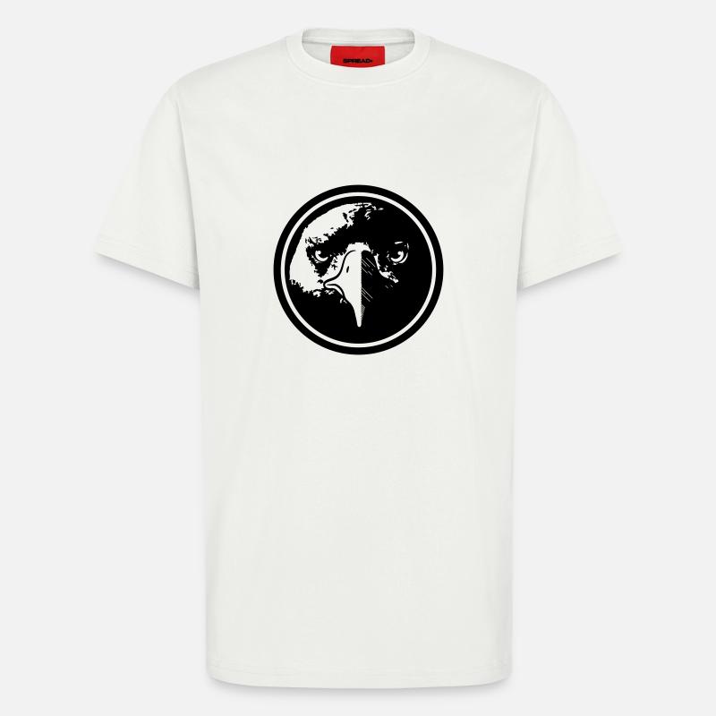 Eagle Eagle head button - T-Shirt - made by SPREAD - OFF WHITE