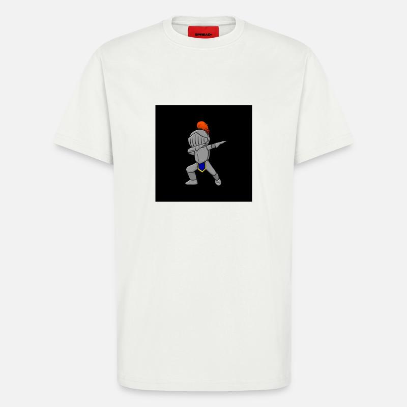 Masque de chevalier garçons - T-shirt bio décontracté fabriqué en UE - OFF WHITE