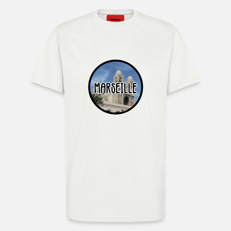 Marseille La Major - T-shirt bio décontracté fabriqué en UE - OFF WHITE