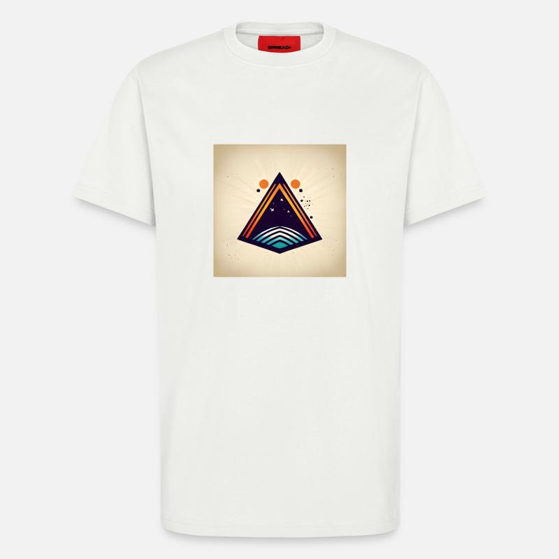 Triangle de l’espace - T-shirt bio décontracté fabriqué en UE - OFF WHITE