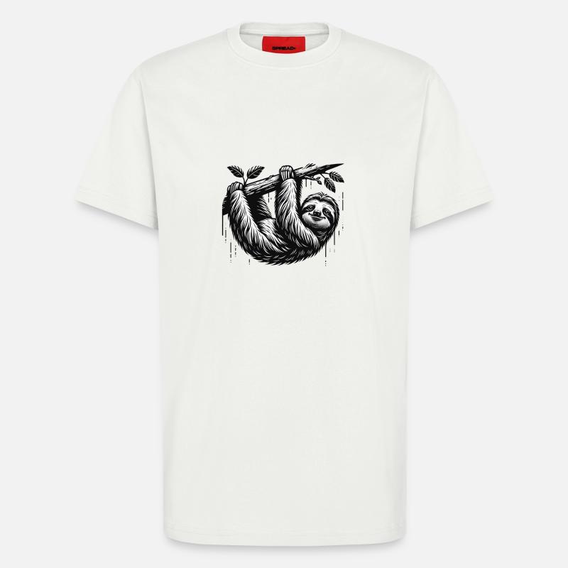 Am Baum hängt ein Faultier - T-Shirt - made by SPREAD - OFF WHITE