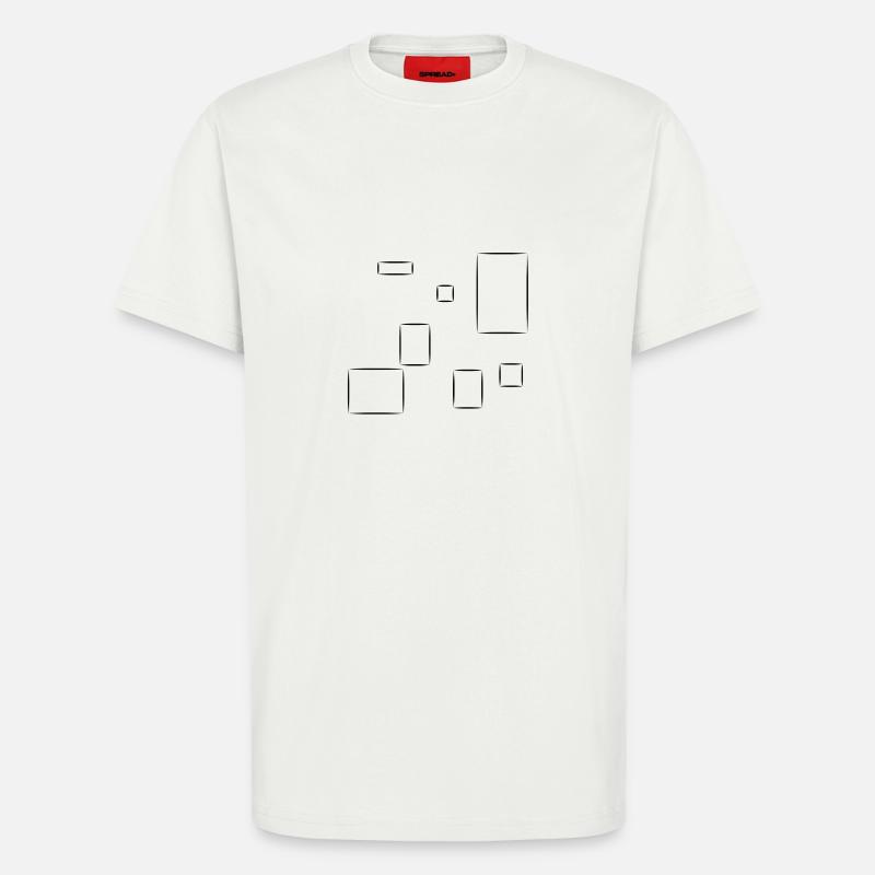 Pattern Square Square Symbols Shape - T-Shirt - made by SPREAD - OFF WHITE