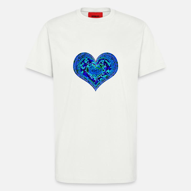Psychedelisches Herz - T-Shirt - made by SPREAD - OFF WHITE