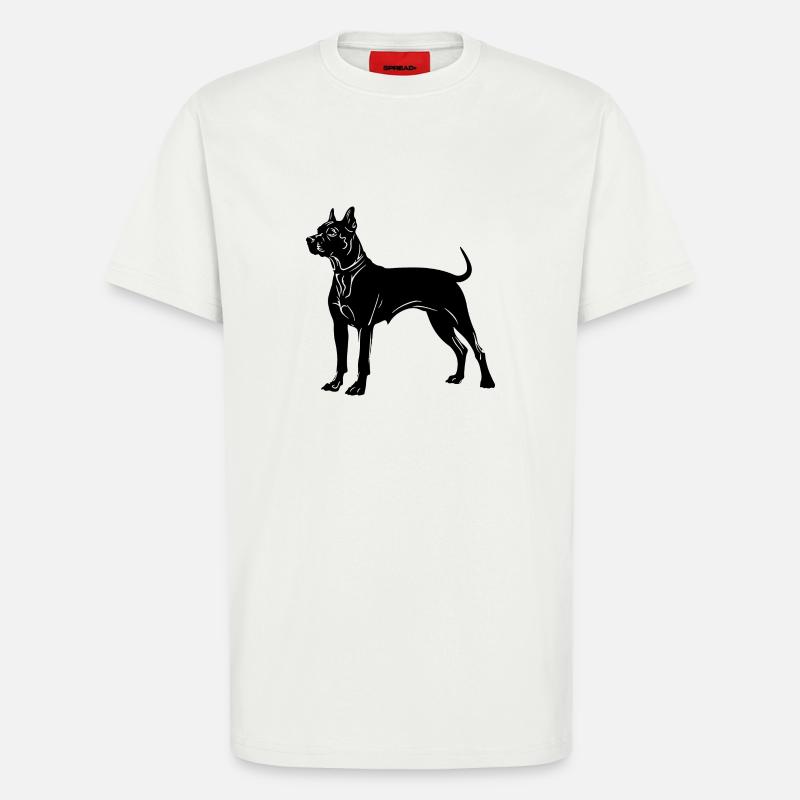 Pit Terrier Hund Symbol - T-Shirt - made by SPREAD - OFF WHITE