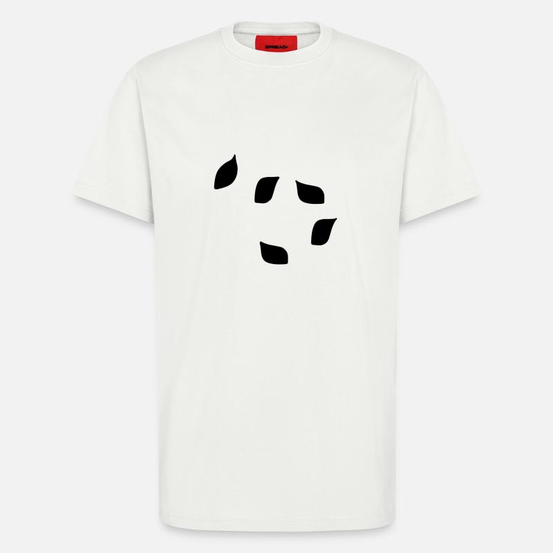 Five Leaves Leaf Pattern Tree - T-Shirt - made by SPREAD - OFF WHITE