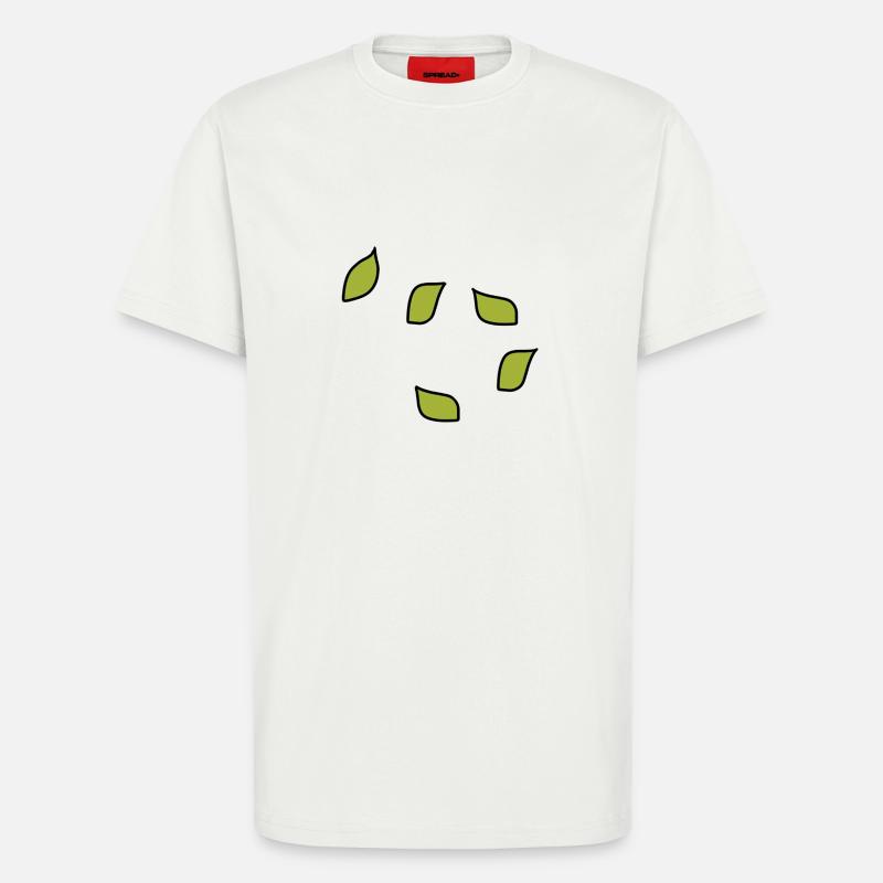 Green Leaves Leaf Pattern Tree - T-Shirt - made by SPREAD - OFF WHITE