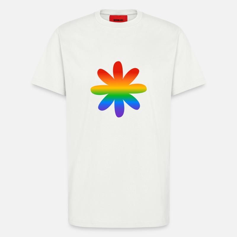 Regenbogen-Blume - T-Shirt - made by SPREAD - OFF WHITE