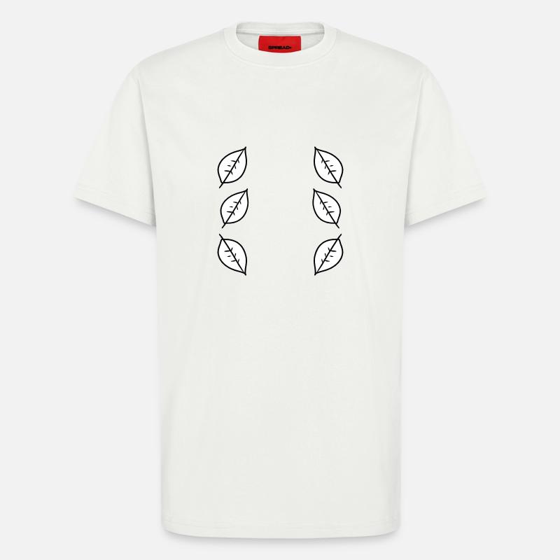 Pattern Leaf Leaves Frame Nature - T-Shirt - made by SPREAD - OFF WHITE