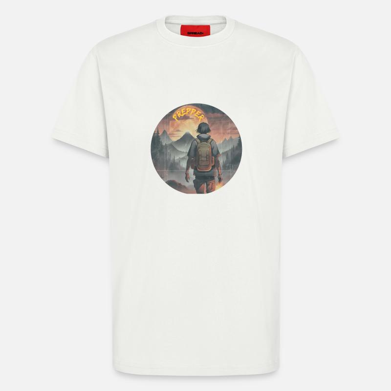 Système d’exploitation Prepper - T-shirt bio décontracté fabriqué en UE - OFF WHITE