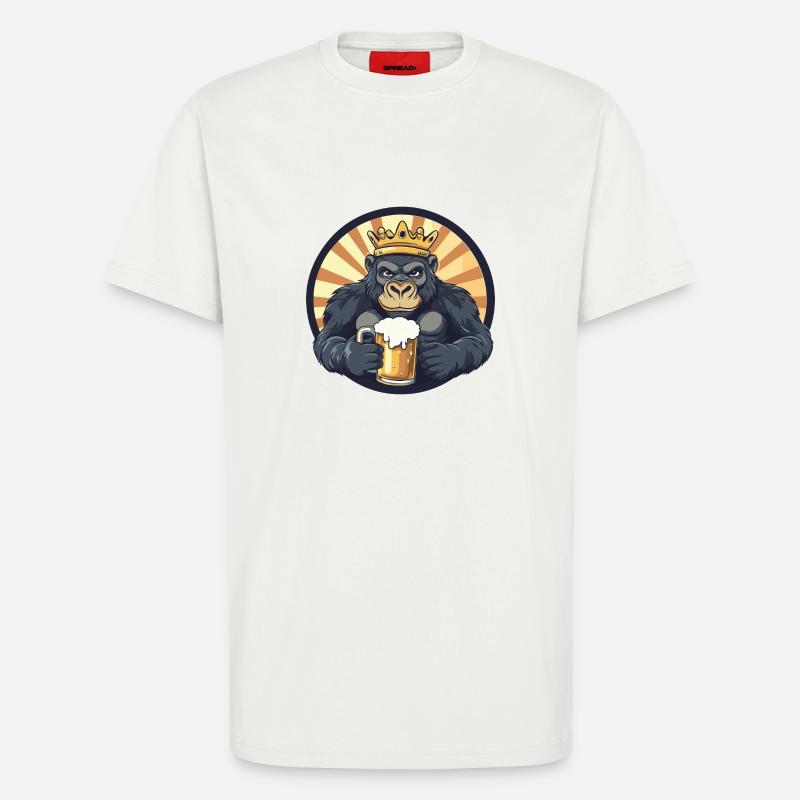 Gorilla Beer Comic - T-Shirt - made by SPREAD - OFF WHITE