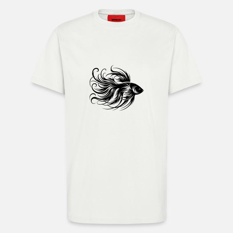 Prächtiger Kampffisch Gattung Labyrinthfisch - T-Shirt - made by SPREAD - OFF WHITE