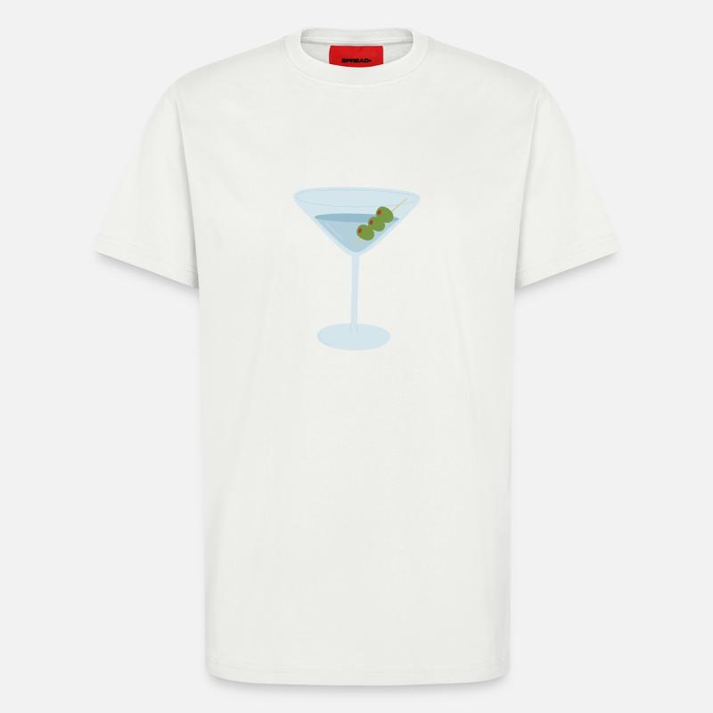Martini mit Oliven - T-Shirt - made by SPREAD - OFF WHITE