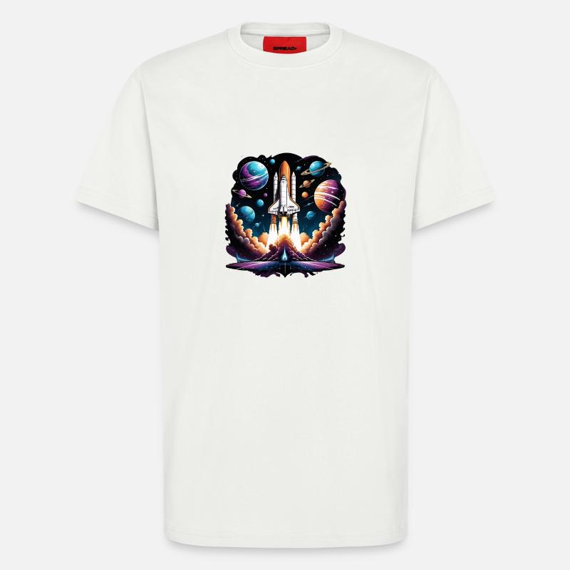 Rocket Astronaut Space Gift SpaceShuttle - T-Shirt - made by SPREAD - OFF WHITE